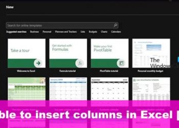 Невозможно вставить столбцы в Excel (исправление)