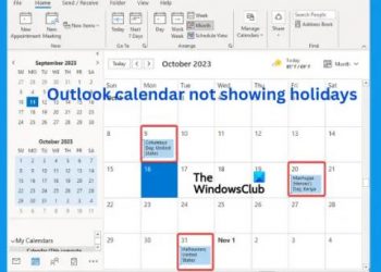 Календарь Outlook не показывает праздники