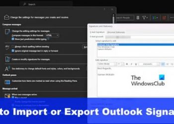 Как импортировать или экспортировать подписи Outlook