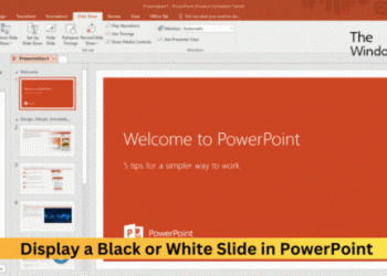 Как отобразить черный или белый слайд в PowerPoint
