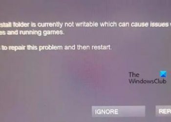 Папка установки Steam в настоящее время недоступна для записи (исправлено).