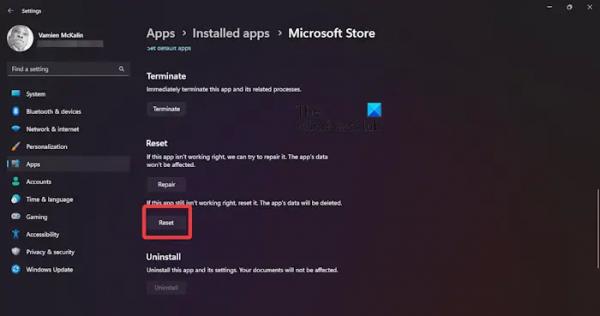 Исправить ошибку 0x8D050003 Microsoft Store в Windows 11/10