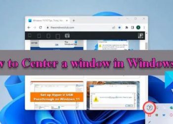 Как центрировать окно в Windows 11