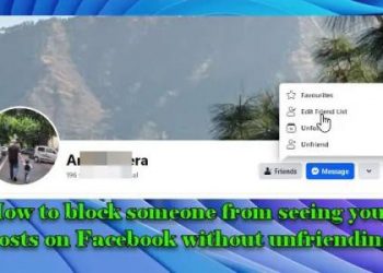 Заблокируйте кому-либо просмотр публикаций на Facebook, не удаляя его из друзей