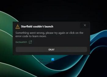 Код ошибки 0xc0ea0001, Starfield не удалось запустить.