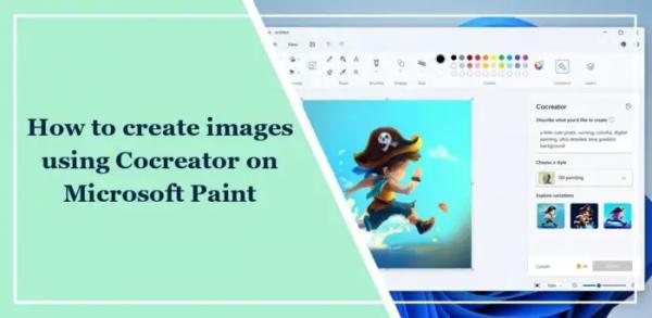 Как создавать изображения с помощью Cocreator в приложении Paint