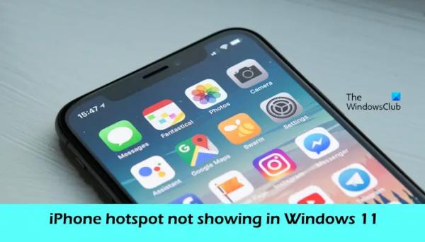 Точка доступа iPhone не отображается в Windows 11