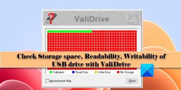 Проверьте емкость USB-накопителя с помощью ValiDrive
