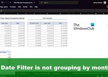 Фильтр даты Excel не группируется по месяцам (исправлено)