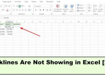 Спарклайны не отображаются в Excel (исправление)