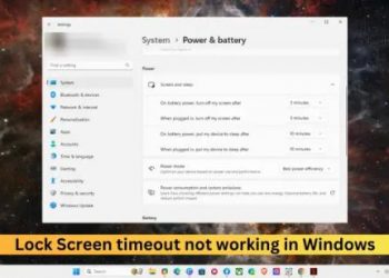 Тайм-аут экрана блокировки не работает в Windows 11/10