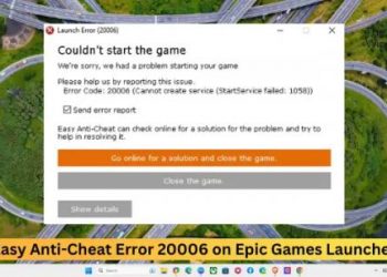 Ошибка Easy Anti-Cheat 20006 в программе запуска Epic Games (исправление)