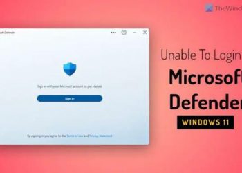 Невозможно войти в Microsoft Defender в Windows 11