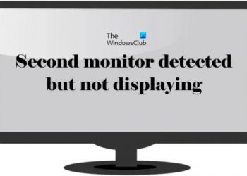 Второй монитор обнаружен, но не отображается в Windows 11/10