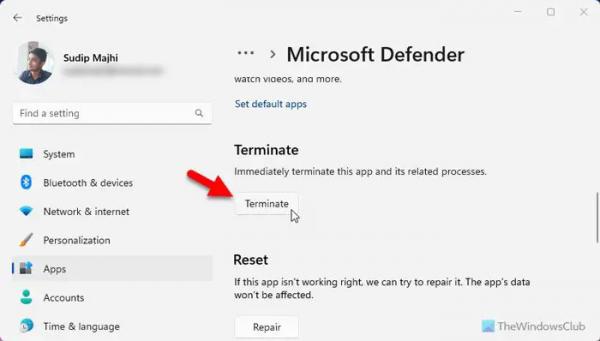 Невозможно войти в Microsoft Defender в Windows 11