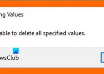 Невозможно удалить все указанные значения в REGEDIT.