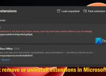 Невозможно удалить или удалить расширения в Microsoft Edge