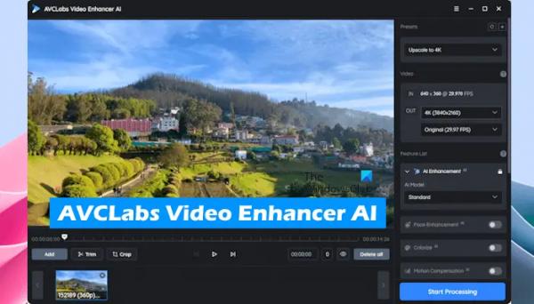 Обзор AVCLabs Video Enhancer AI