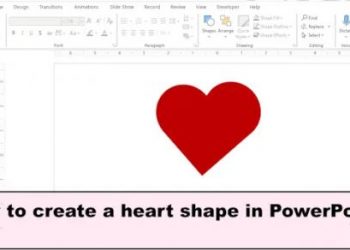 Как создать форму сердца в PowerPoint