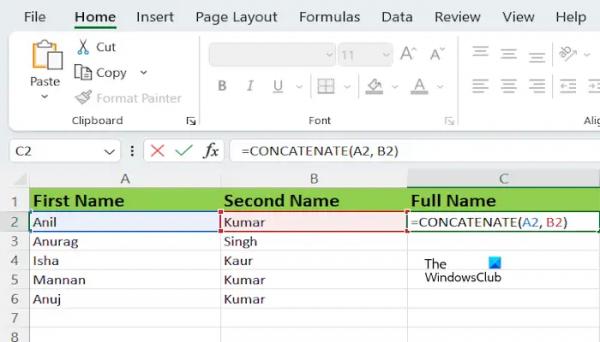 Объединение текста из нескольких ячеек в одну ячейку в Excel