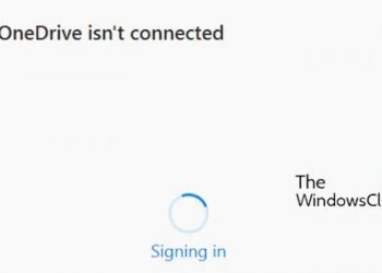 OneDrive не подключен;  Вход в систему застрял (исправление)