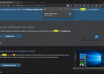 Как отключить похожие совпадения при поиске на странице в Edge
