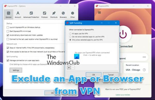 Как исключить приложение или браузер из VPN на ПК