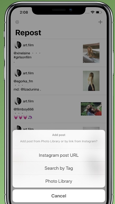  Как репостнуть фото из Instagram на iPhone