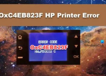 Исправить код ошибки принтера HP OxC4EB823F