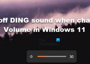 Отключить звук DING при изменении громкости в Windows 11