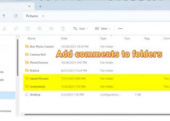 Как добавить комментарии к папкам в Windows 11/10