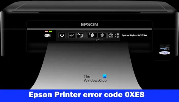 Код ошибки принтера Epson 0xE8 (исправлено)