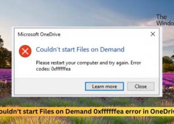 Не удалось запустить файлы по запросу. Ошибка 0xffffffea в OneDrive.