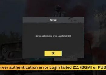 Ошибка аутентификации сервера, ошибка входа 211 (BGMI или PUBG)