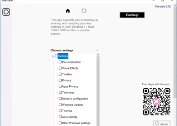 Appcopier – аналог штатной программы архивации данных в Windows 11