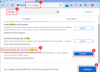 После обновления Chrome изменился шрифт интерфейса браузера