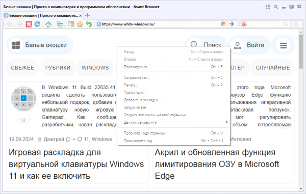 7 легких браузеров для старых ПК по версии портала White Windows