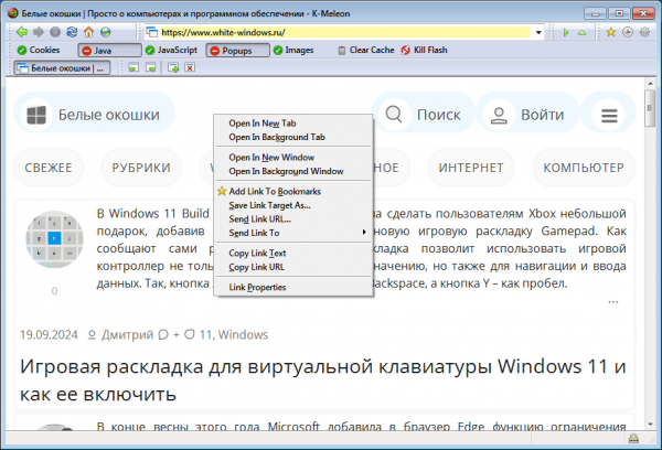 7 легких браузеров для старых ПК по версии портала White Windows