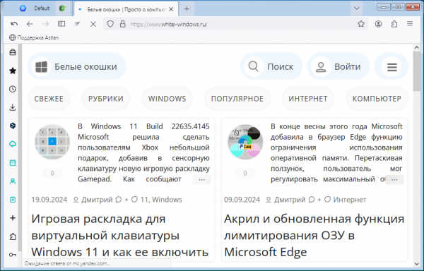 7 легких браузеров для старых ПК по версии портала White Windows