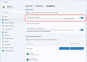 Auto Super Resolution в Windows 11 и как ее включить